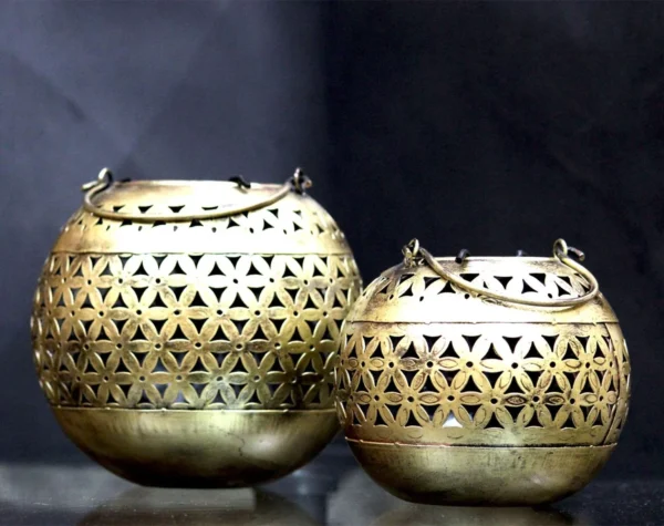 Brass Bowls with Floral Design to Decorate Home Living Room Bedroom BZ-BWL