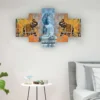 Buddha set of 5 framed 24×50″ wall paintings to Decor Home Hotel Office B12