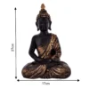 Polyresin 27x27cm Sitting Buddha idol for Home Hotel Garden Office R-B5