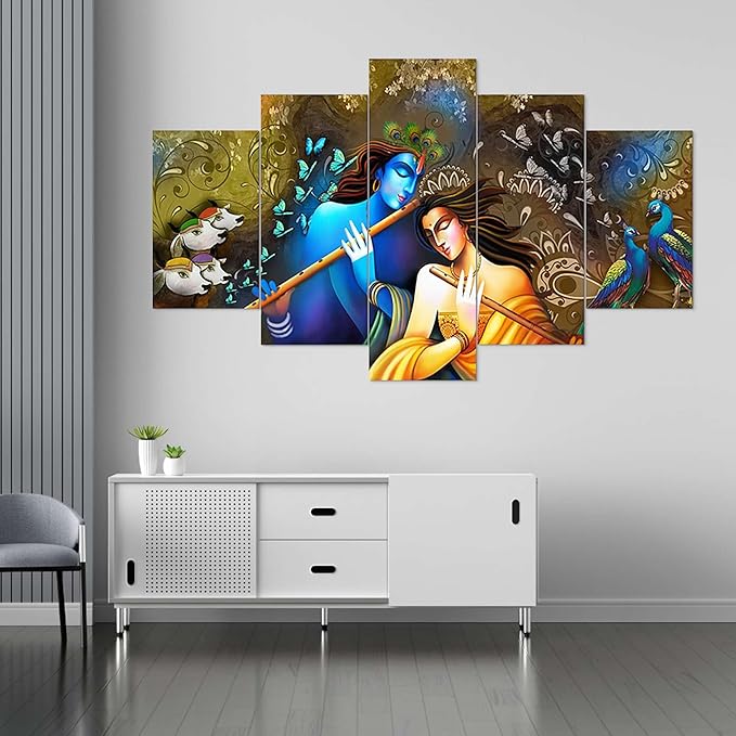 Decor Home Radha Krishna Wall Painting for Hotel | Office | Living Room-rk16223 Radha Krishan Wall Painting