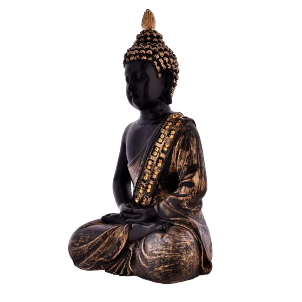 Polyresin 27x27cm Sitting Buddha idol for Home Hotel Garden Office R-B5