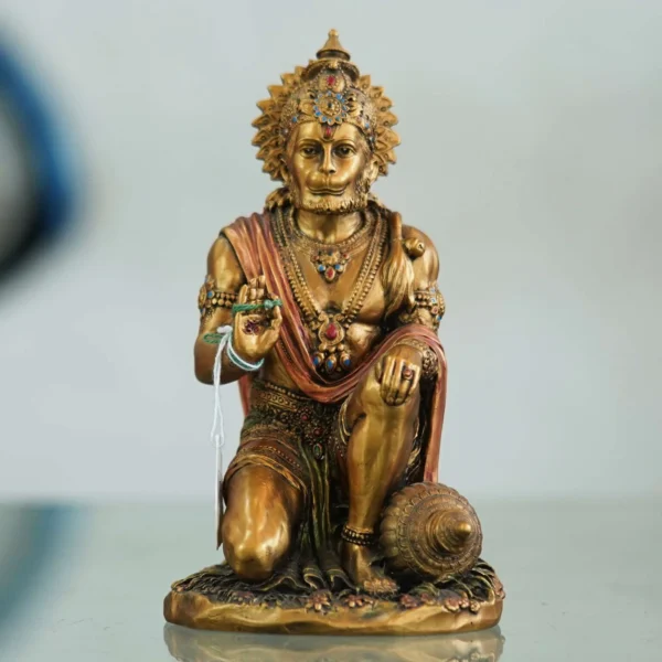 Lord Hanuman ji Idol Cold Cast Bronze Resin Decorative Figurine Art BZ-HNM1