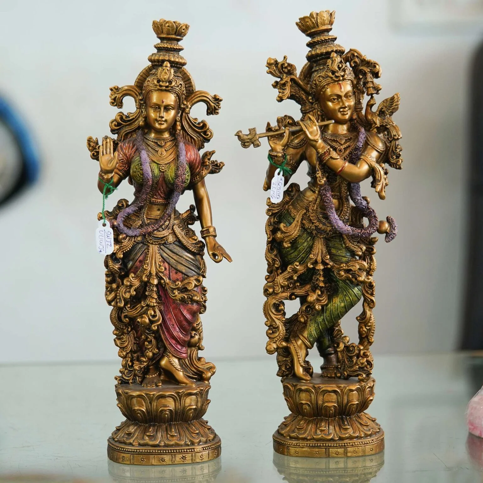 Brass Radha Krishna Statues for Home Office Living Room decoration BZ-RK2