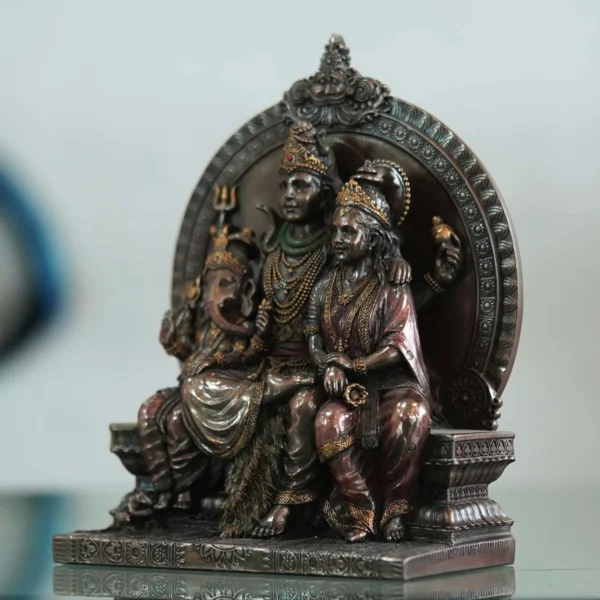 Bronze Shiva Family idol to decorate Home Hotel Office Garden Art-BZ-SF1