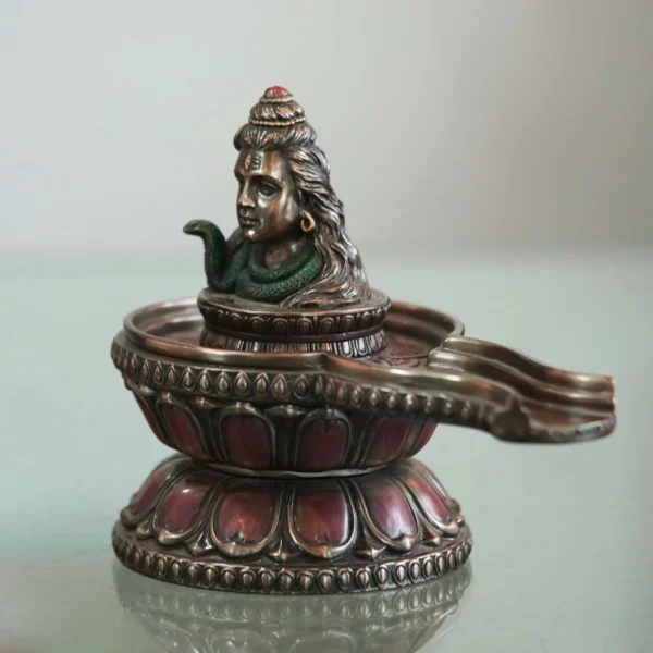 Shiva Ling Bronze idol to decorate Home Hotel Office Garden 13x13cm BZ-SL1