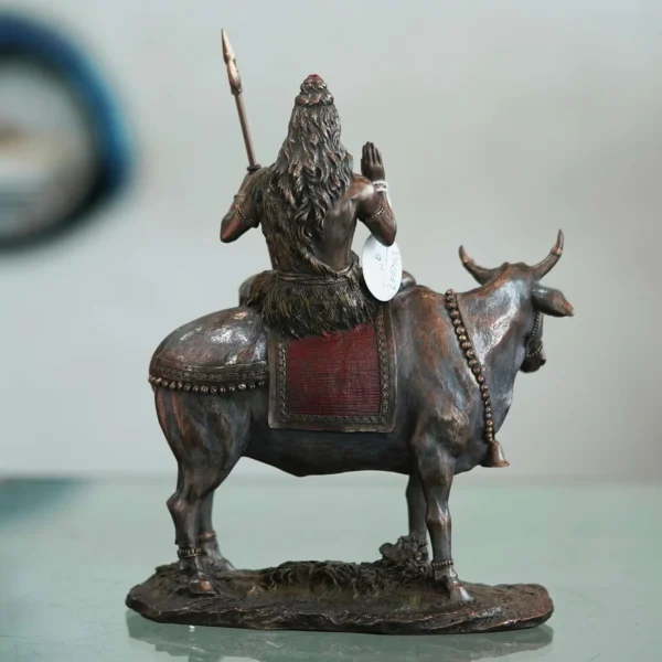 Shiva with Nandi Bull Bronze idol to decorate Home Hotel Office area BZ-SC1