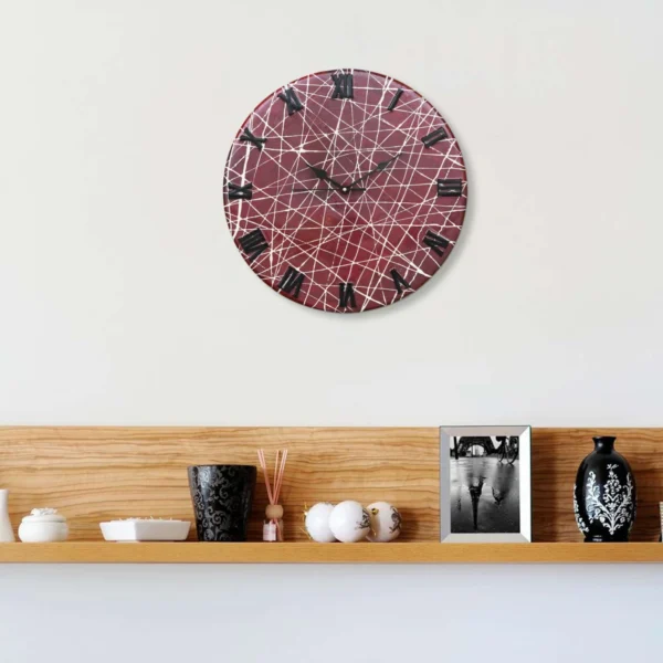 Handmade Printed Acrylic Wall Clock for Home Office Decoration 16in  RK82