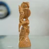 Decor Home Handcrafted Wooden Owl Stand ideal for office living area-W-OWL1