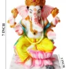 Decor Home Marble Laxmi Ganesha idol|multicolor|5x3inches-MGL-01