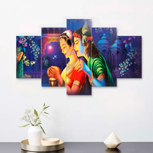 Decor Home Radha Krishna Wall Painting for Hotel | Office | Living Room-k9