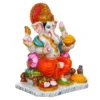 Decor Home Marble Dust Ganesha ji Statue | multicolor | 25x15cm Art-MG2