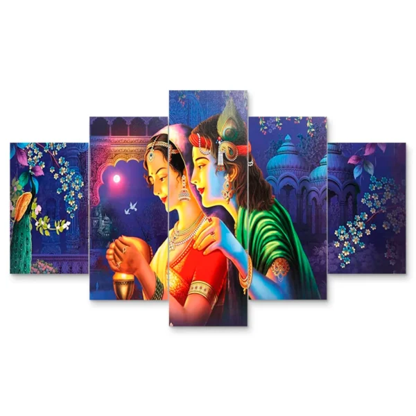 Decor Home Radha Krishna Wall Painting for Hotel | Office | Living Room-k9