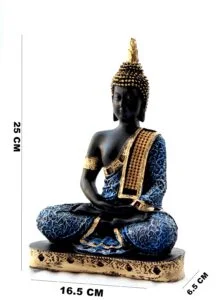 Polyresin 27x27cm Sitting Buddha idol for Home Hotel Garden Office R-B12