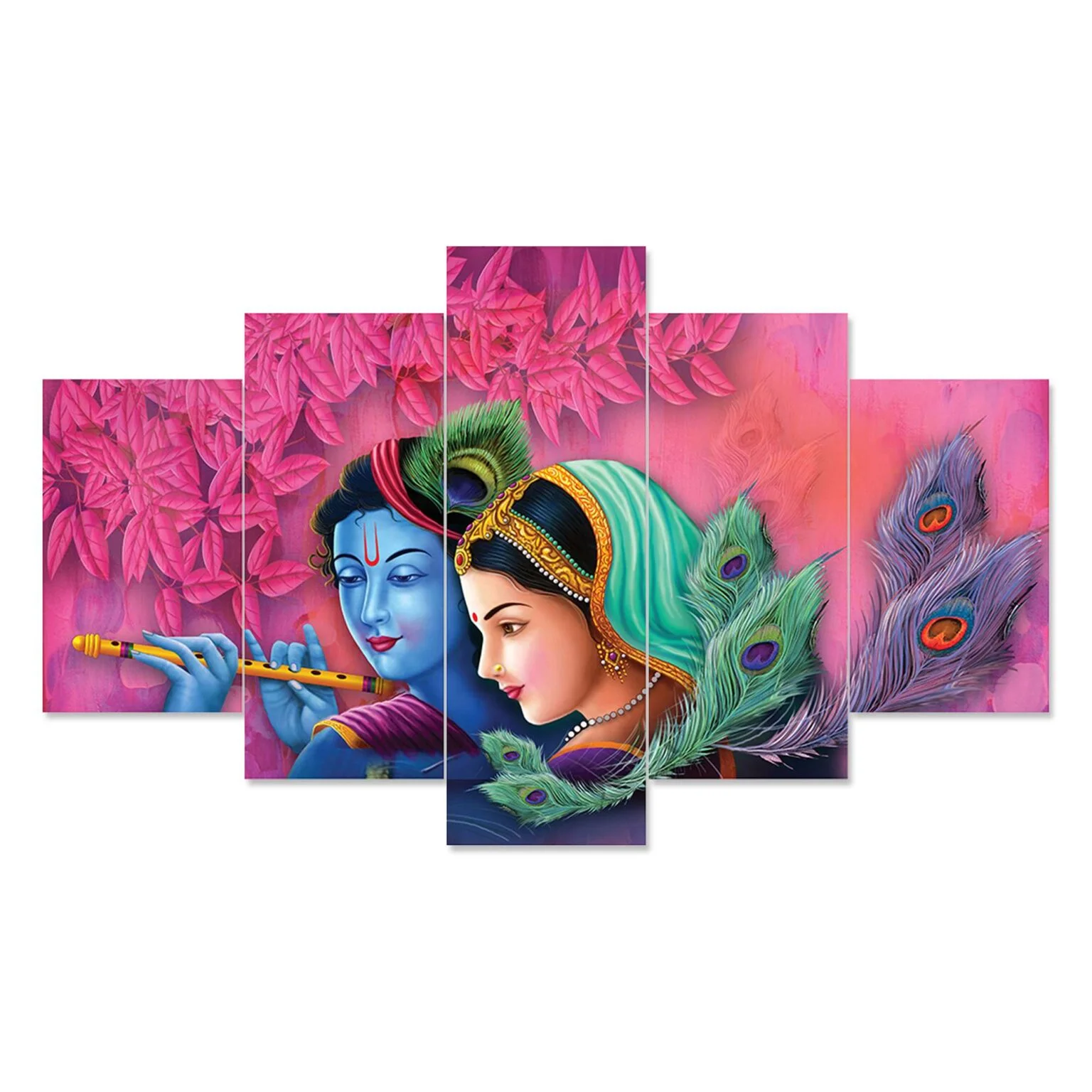 Decor Home Radha Krishna Wall Painting for Hotel | Office | Living Room-k5