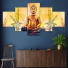 Buddha set of 5 framed 24×50″ wall paintings to Decor Home Hotel Office B11