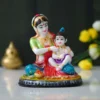 Decor Home Marble Krishna with Yashoda Statue | multicolor | 9in -MYK-1