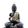 Polyresin 27x27cm Sitting Buddha idol for Home Hotel Garden Office R-B9