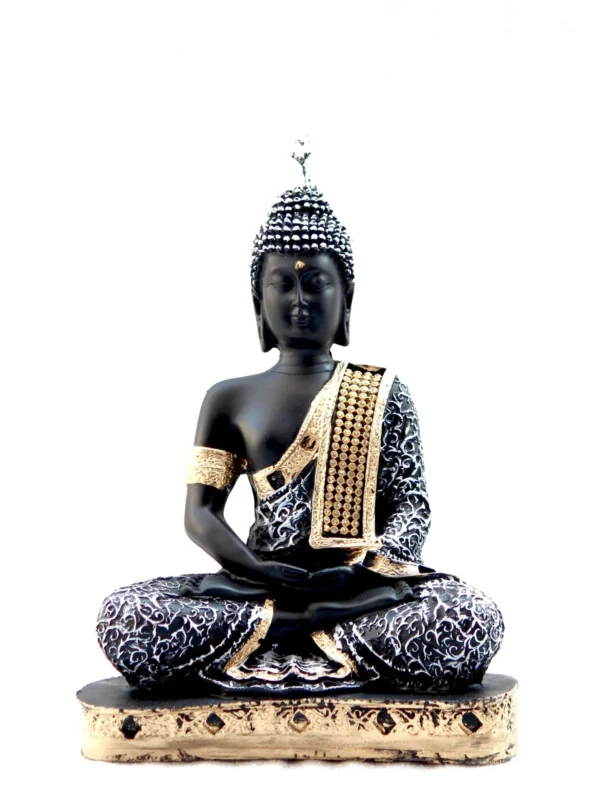 Polyresin 27x27cm Sitting Buddha idol for Home Hotel Garden Office R-B9