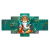 Decor Home Ganesha 24x50in Wall Painting for Hotel | Office | Living Room-G3