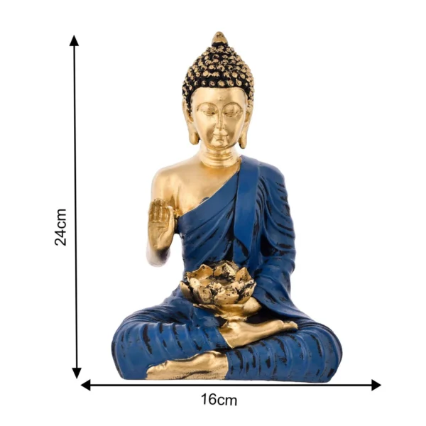 Polyresin 27x27cm Sitting Buddha idol for Home Hotel Garden Office R-B2