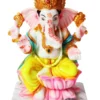 Decor Home Marble Laxmi Ganesha idol|multicolor|5x3inches-MGL-01