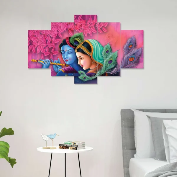 Decor Home Radha Krishna Wall Painting for Hotel | Office | Living Room-k5