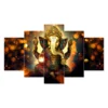 Decor Home Ganesha 24x50in Wall Painting for Hotel | Office | Living Room-G2