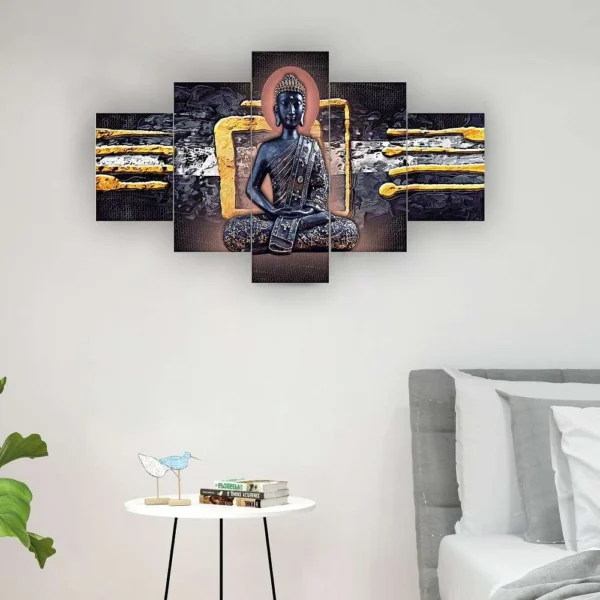 Buddha set of 5 framed 24×50″ wall paintings to Decor Home Hotel Office B10