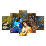 Decor Home Radha Krishna Wall Painting for Hotel | Office | Living Room-rk16223