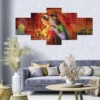 Decor Home Radha Krishna Wall Painting for Hotel | Office | Living Room-k17540