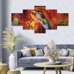 Decor Home Radha Krishna Wall Painting for Hotel | Office | Living Room-k17540 Decor Home Radha Krishna Wall Painting for Hotel | Office | Living Room-k17540
