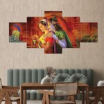 Decor Home Radha Krishna Wall Painting for Hotel | Office | Living Room-k17540 Decor Home Radha Krishna Wall Painting for Hotel | Office | Living Room-k17540