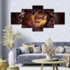 Decor Home Krishna 24x50in Wall Painting for Hotel | Office | Living Room Office RK17546