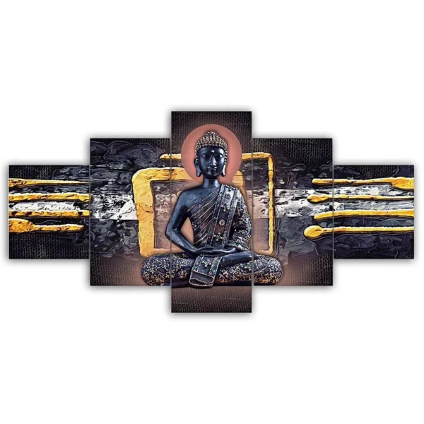 Buddha set of 5 framed 24×50″ wall paintings to Decor Home Hotel Office B10