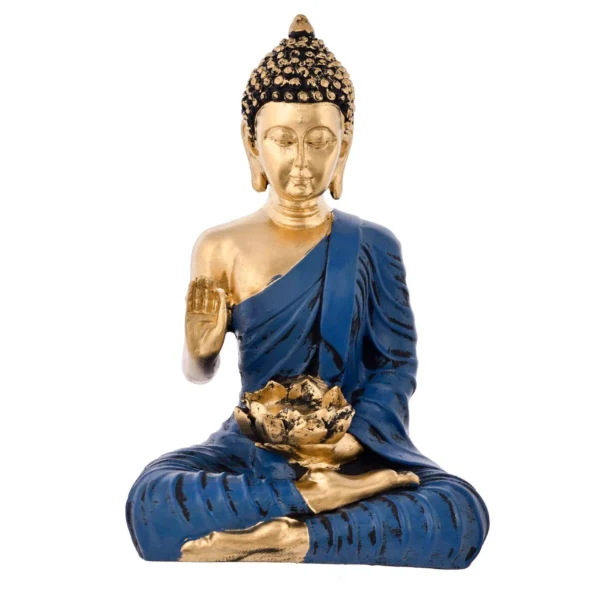 Polyresin 27x27cm Sitting Buddha idol for Home Hotel Garden Office R-B2