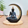 Polyresin 27x27cm Sitting Buddha idol for Home Hotel Garden Office R-B5