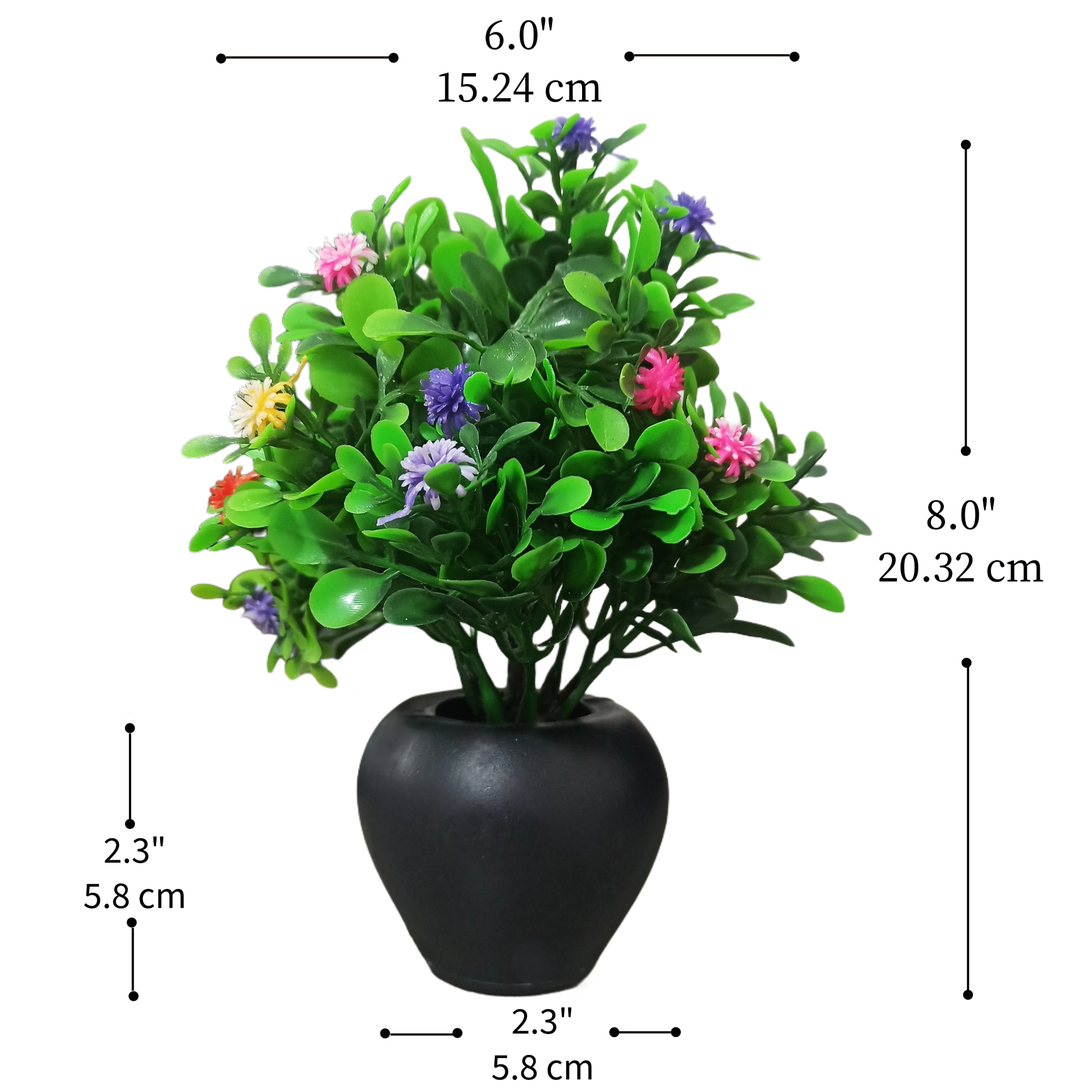 Decor Home Craft Artificial Flower Plant with Pot for Room , Living Room , Office, Table Decoration (8 inch/20.32 cm) Decor Home Craft Artificial Flower Plant with Pot for Room , Living Room , Office, Table Decoration (8 inch/20.32 cm)