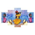 Decor Home Krishna 24x50in Wall Painting for Hotel | Office | Living Room Office RK17592 Decor Home Krishna 24x50in Wall Painting for Hotel | Office | Living Room Office RK17592